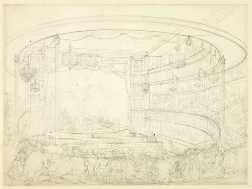 Study for Sadlers Wells Theater by Augustus Charles Pugin
Thomas Rowlandson, drawing, 1807-1809
