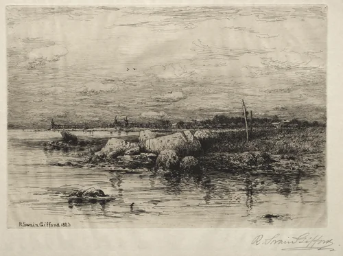 The Mouth of the Apponigansett by Robert Swain Gifford, print, 1883