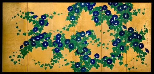 Morning Glories by Suzuki Kiitsu (鈴木基一), painting, 1800-1833