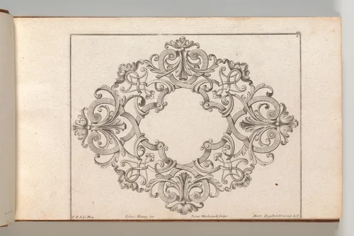 Design for a Cartouche, Plate 4 from 'Neü inventierte sehr dienstiche Schilde oder Cartouches' by Jeremias Wachsmuth, book, 1745-1755