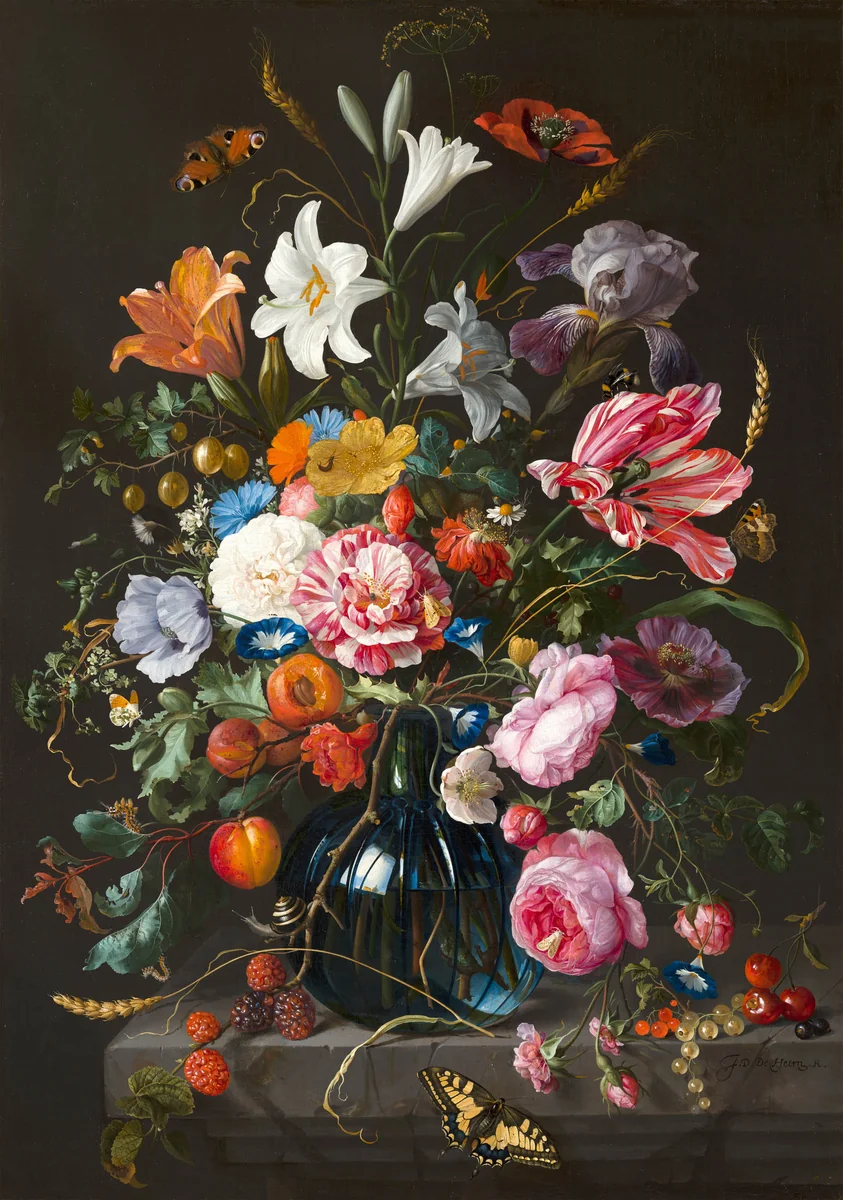 Vase of Flowers by Jan Davidsz. de Heem, painting, 1670