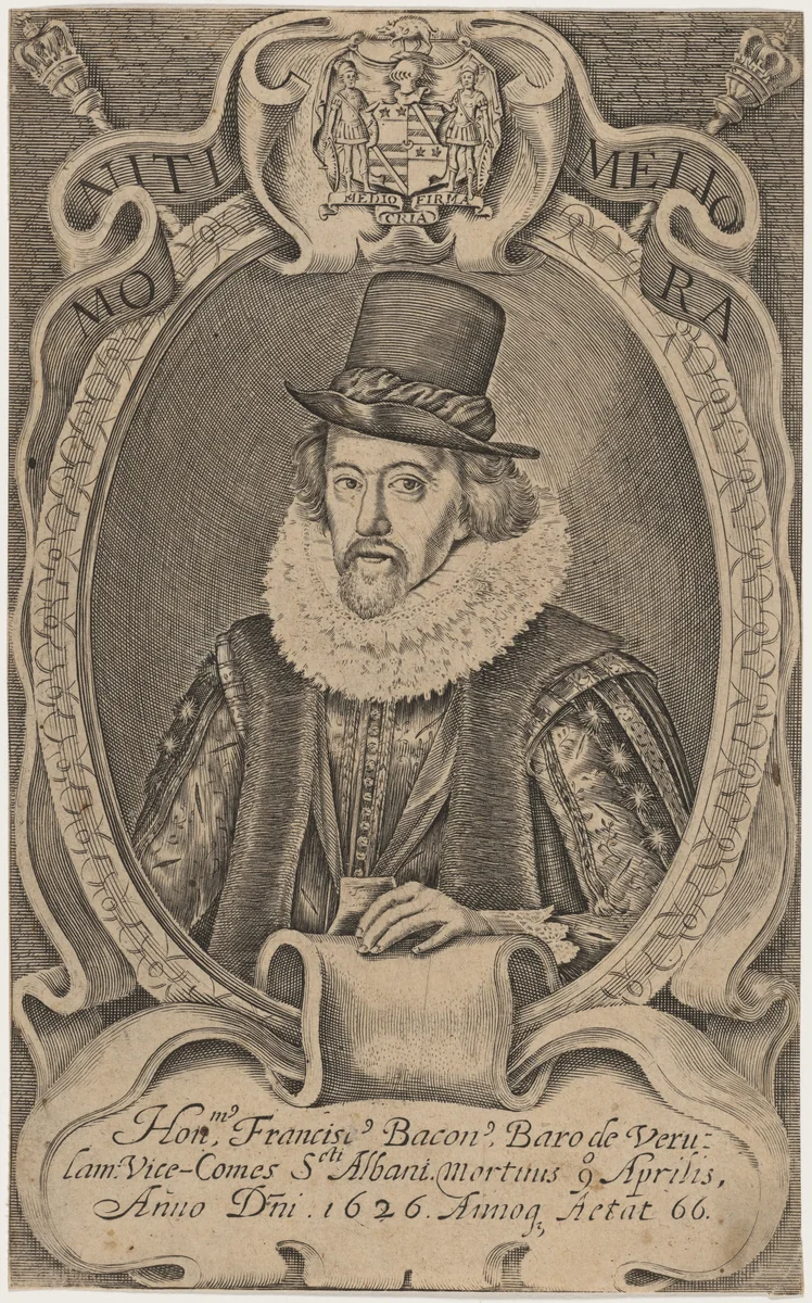 Sir Francis Bacon by Simon van de Passe, print, 1595-1647