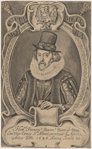 Sir Francis Bacon by Simon van de Passe, print, 1595-1647