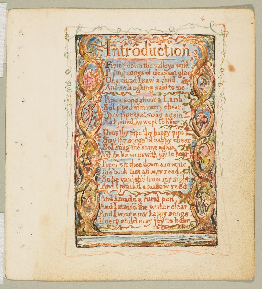 Songs of Innocence: Introduction by William Blake, print, 1789-1825