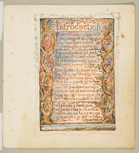 Songs of Innocence: Introduction by William Blake, print, 1789-1825
