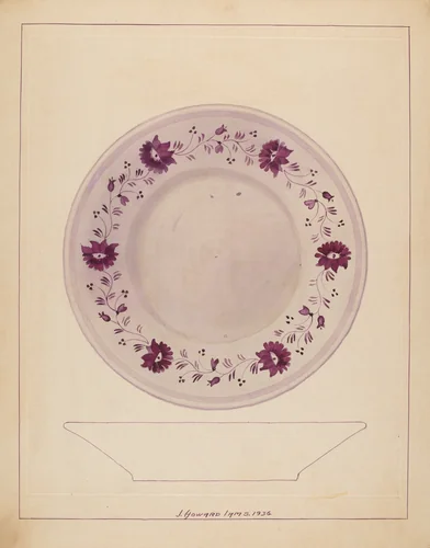 Plate by J. Howard Iams, index of american design, 1936