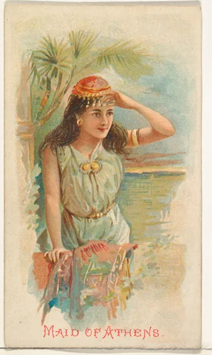 Maid of Athens, from the Illustrated Songs series (N116) issued by W. Duke, Sons & Co. to promote Honest Long Cut Tobacco by W. Duke, Sons & Co., print, 1893