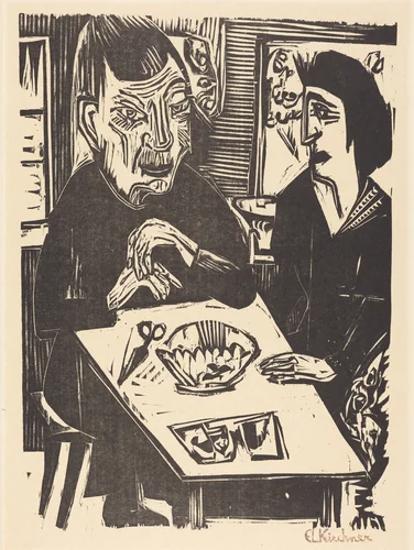 Old and Young Woman (Alte und jungere Frau) by Ernst Ludwig Kirchner, print, 1921
