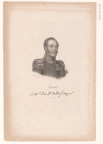 Portret van Louis-Gabriel Suchet by anonymous, print, 1818-1842