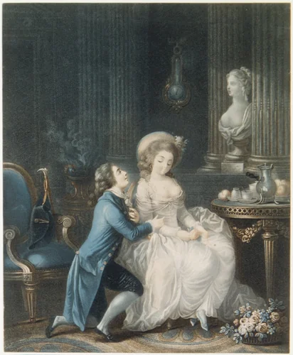 The Lover Heard by Louis Marin Bonnet, print, 1780-1790