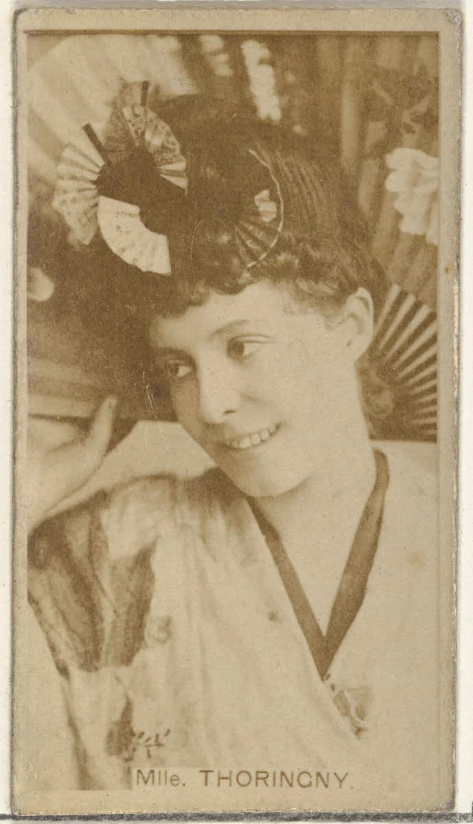 Mlle. Thoringny, from the Actors and Actresses series (N145-8) issued by Duke Sons & Co. to promote Duke Cigarettes by W. Duke, Sons & Co., photograph, 1890-1895