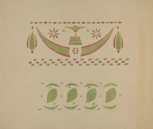 Stencilled Wall Decoration by Ray Holden, index of american design, 1936