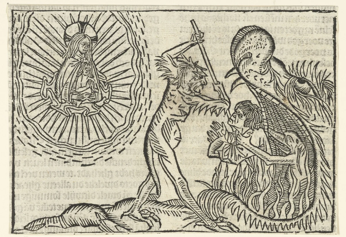 Parabel van Lazarus en de rijke man by Unknown, print, 1480-1500
