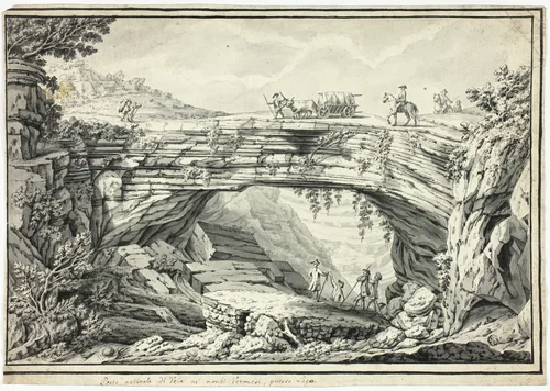 Natural Bridge of Veia in the Veronese Hills, Near Lugo by Unknown Artist, drawing, 1700-1799