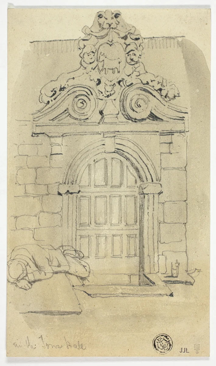 In the Town Hall by Daniel Maclise, drawing, 1826-1870