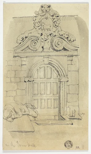 In the Town Hall by Daniel Maclise, drawing, 1826-1870