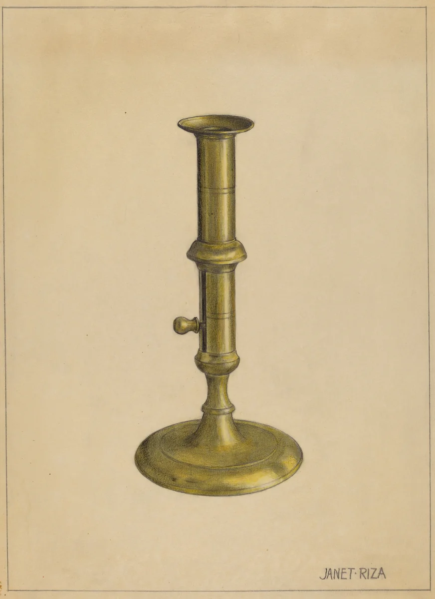 Candlestick by Janet Riza, index of american design, 1937