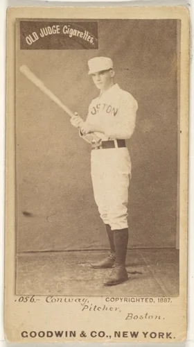 Conway, Pitcher, Boston, from the Old Judge series (N172) for Old Judge Cigarettes by Goodwin & Company, photograph, 1887