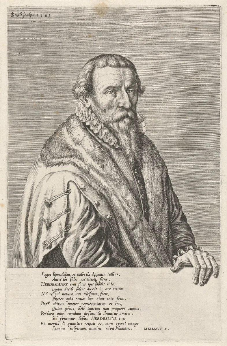 Portret van Christoph Herdesianus by Unknown, print, 1581