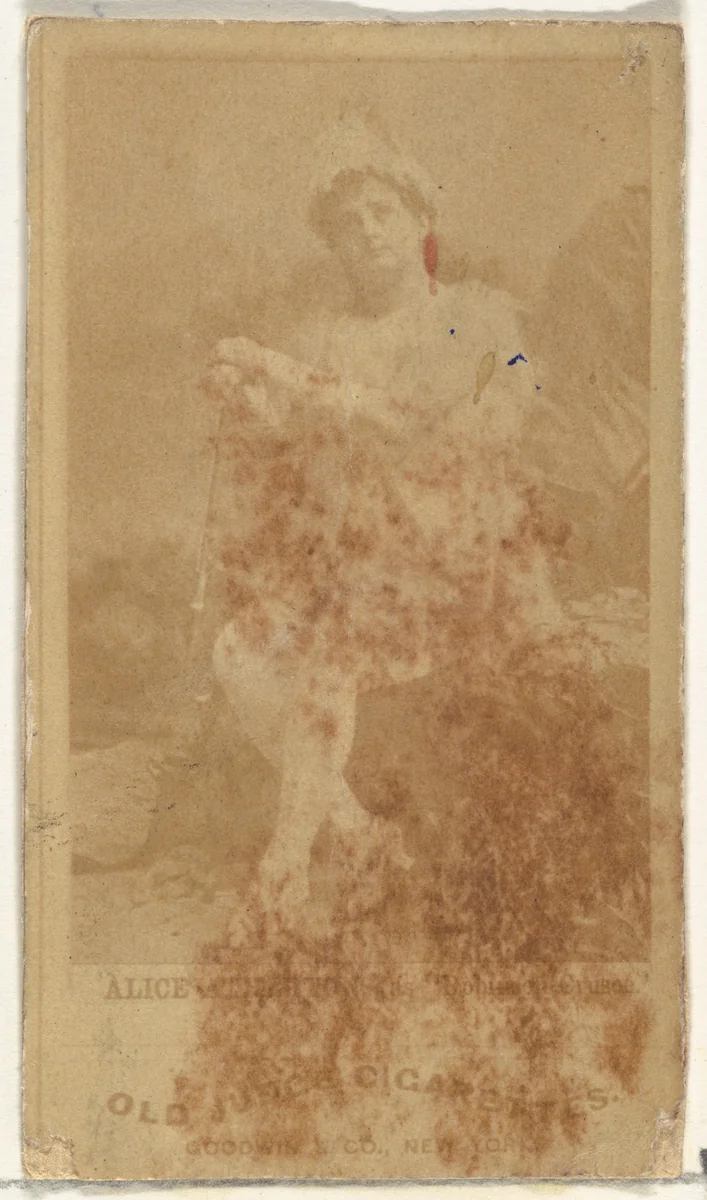 From the Actors and Actresses series (N171) for Old Judge Cigarettes by Goodwin & Company, photograph, 1886-1890
