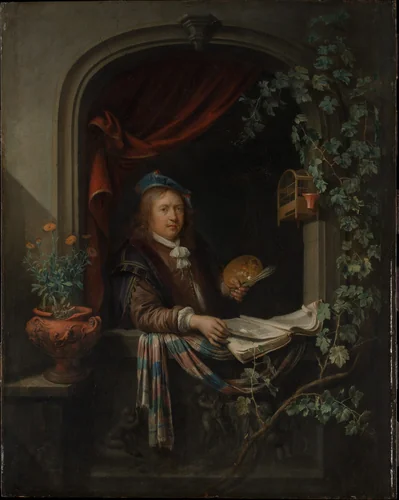 Self-Portrait by Gerrit Dou, painting, 1660-1670