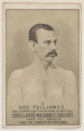 Card 2, George Fulljames, from the Prizefighters series (N269) issued by P. Lorillard Company to promote Mechanics Delight Long Cut Tobacco by P. Lorillard Company, print, 1887