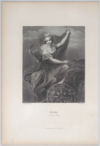Diana on her chariot by Albert Henry Payne, print, 1832-1902