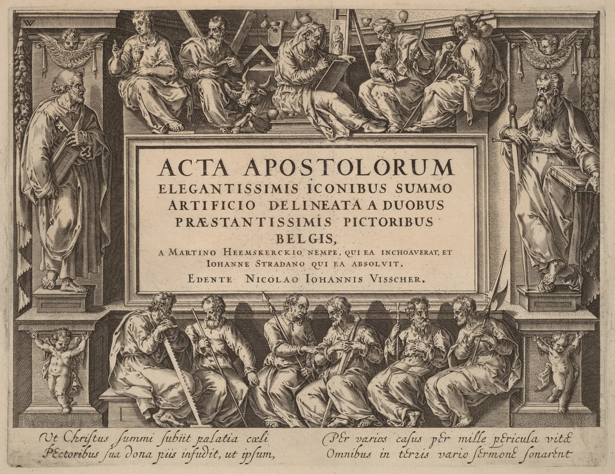 Title Page by Philip Galle
Jan van der Straet
Maerten van Heemskerck, print, 1537-1612