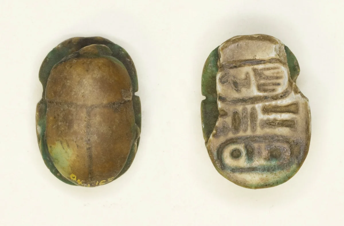 Scarab: Menkheperra (Thutmose III) by Egyptian, other, -945--715