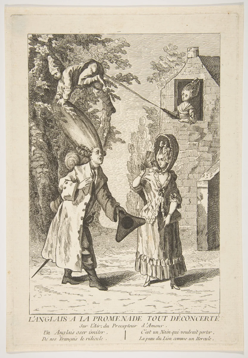 L'Anglais a la Promenade Tout Déconcerté by anonymous, print, 1720-1775