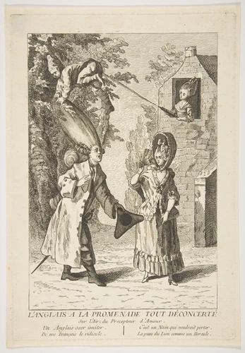 L'Anglais a la Promenade Tout Déconcerté by anonymous, print, 1720-1775