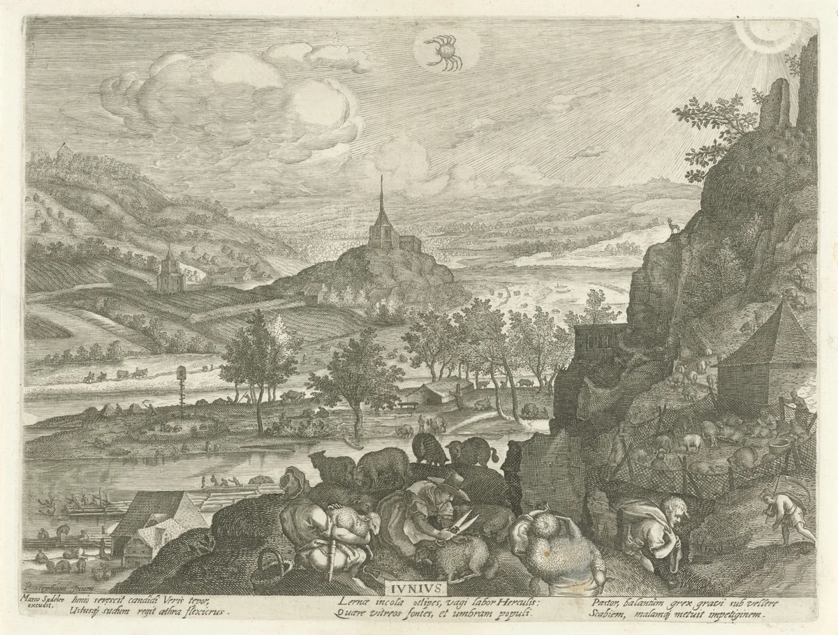 Juni by Aegidius Sadeler, print, 1607