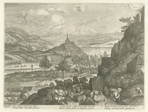 Juni by Aegidius Sadeler, print, 1607