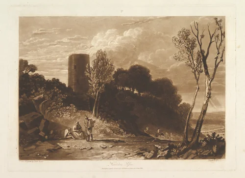 Winchelsea Sussex, part ViII, plate 42 from "Liber Studiorum" by Joseph Turner, print, 1812