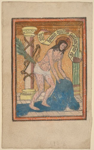 The Man of Sorrows by Netherlandish 15th Century, print, 1490