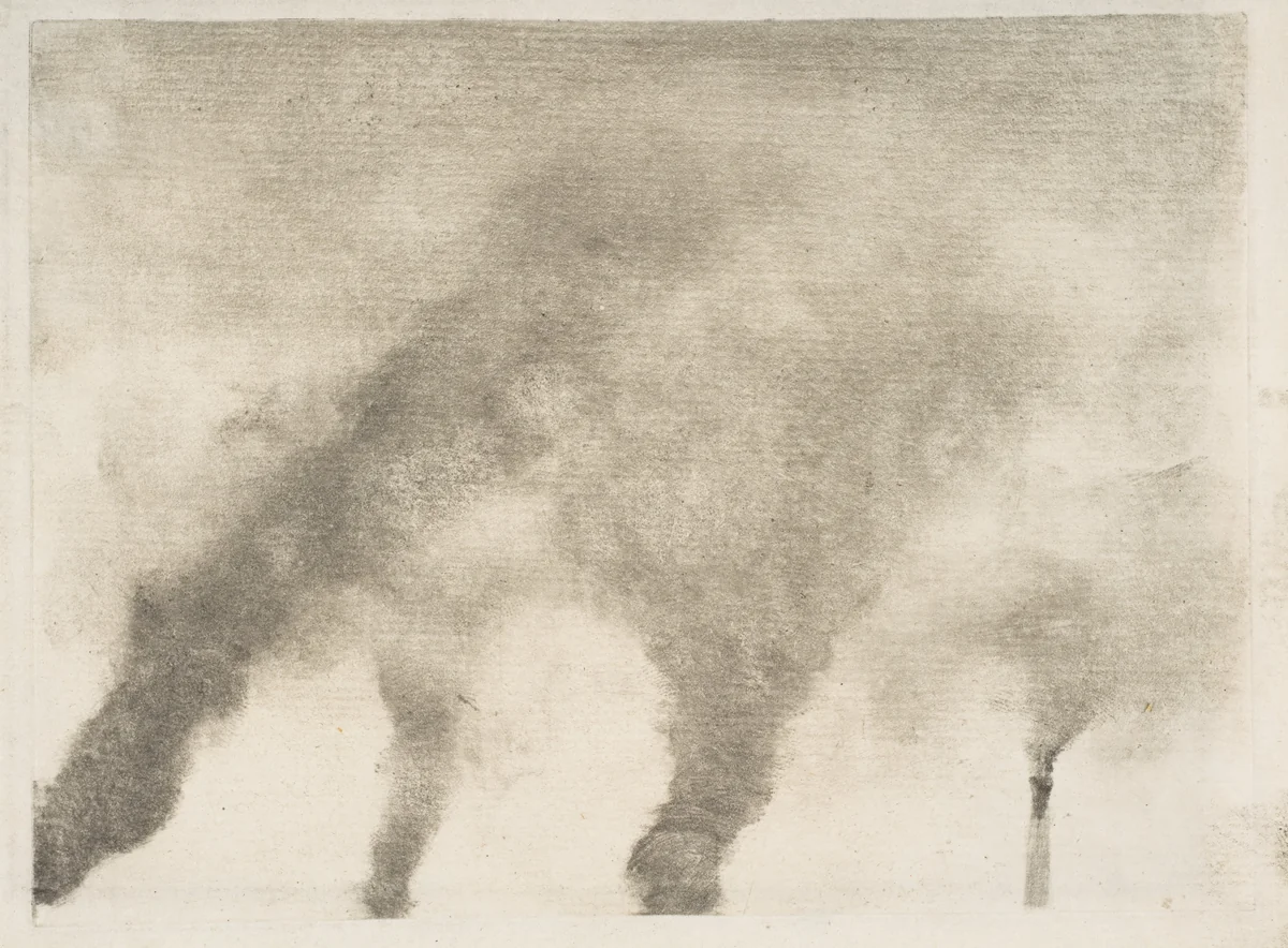 Factory Smoke by Edgar Degas, print, 1877-1879