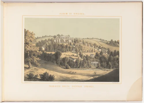 Fauquier White Sulphur Springs by Edward Beyer; Wilhelm Loeillot, print, 1857