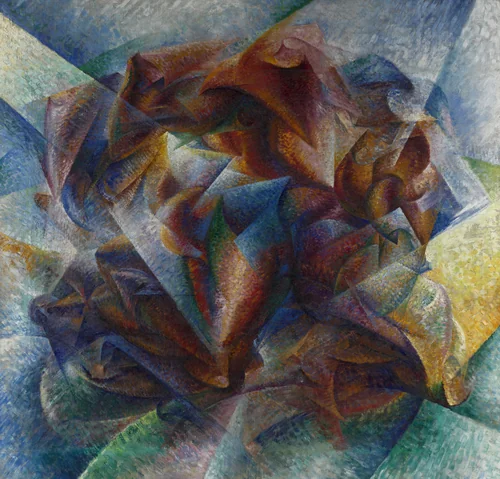 Dynamism of a Soccer Player by Umberto Boccioni, painting, 1913
