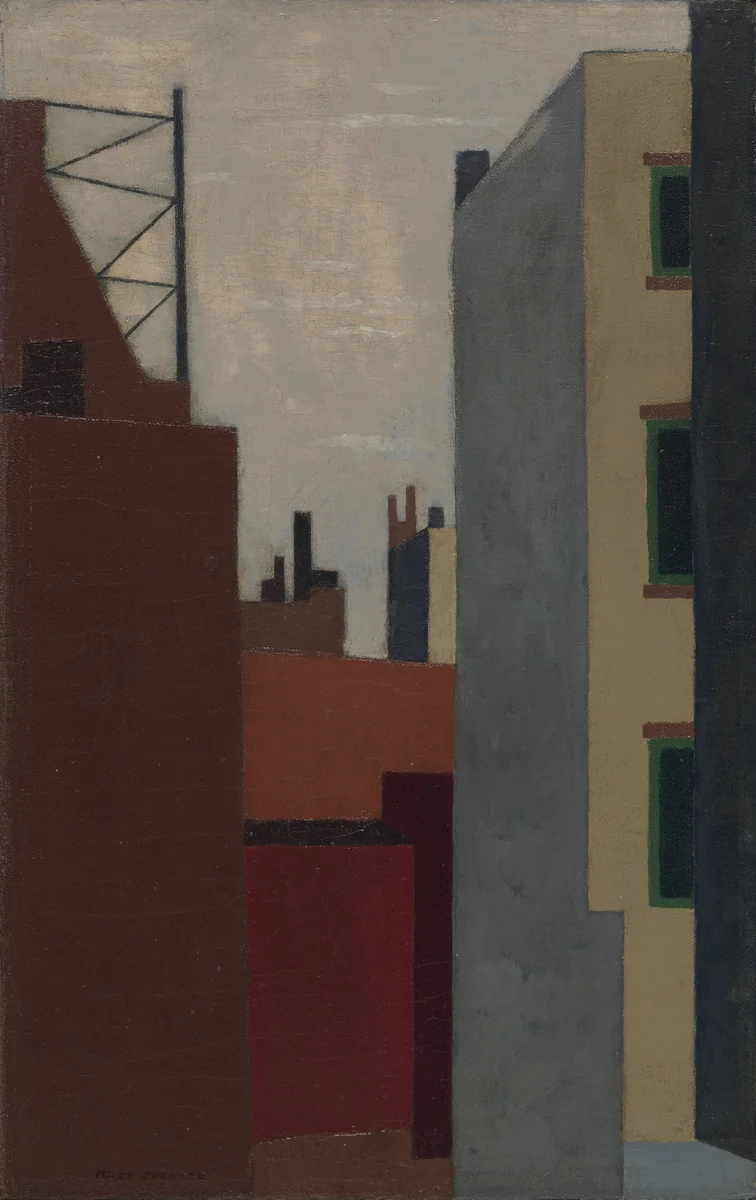 Near Washington Square by Niles Spencer, painting, 1928