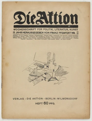 Die Aktion, vol. 4, no. 38/39 by Karl Schmidt-Rottluff, periodical, 1914