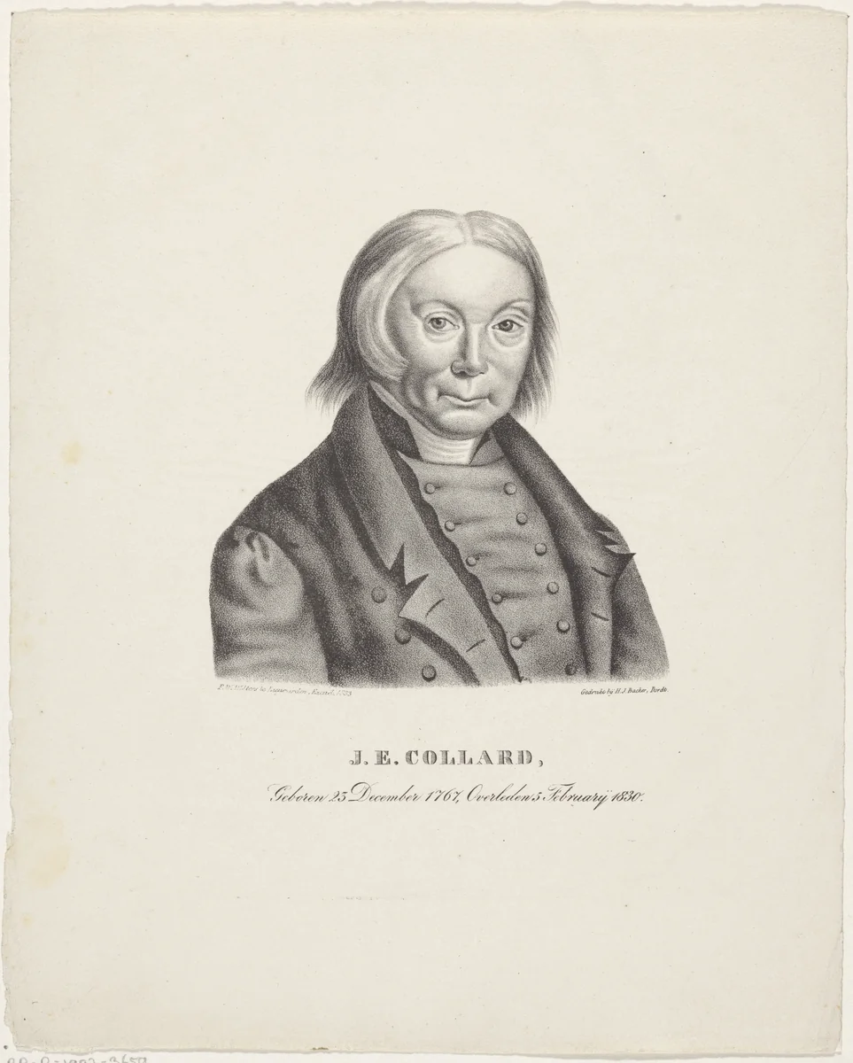 Portret van Jillis Egedius Collard by anonymous, print, 1822-1845