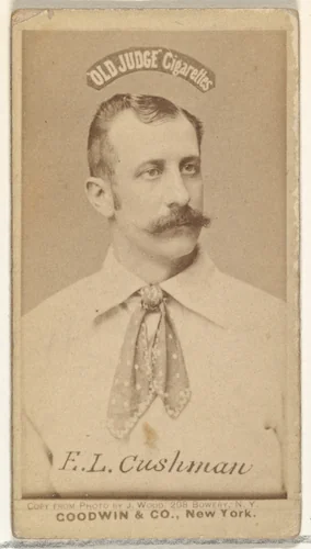 F.L. Cushman, from the Old Judge series (N172) for Old Judge Cigarettes by Goodwin & Company, photograph, 1887-1890