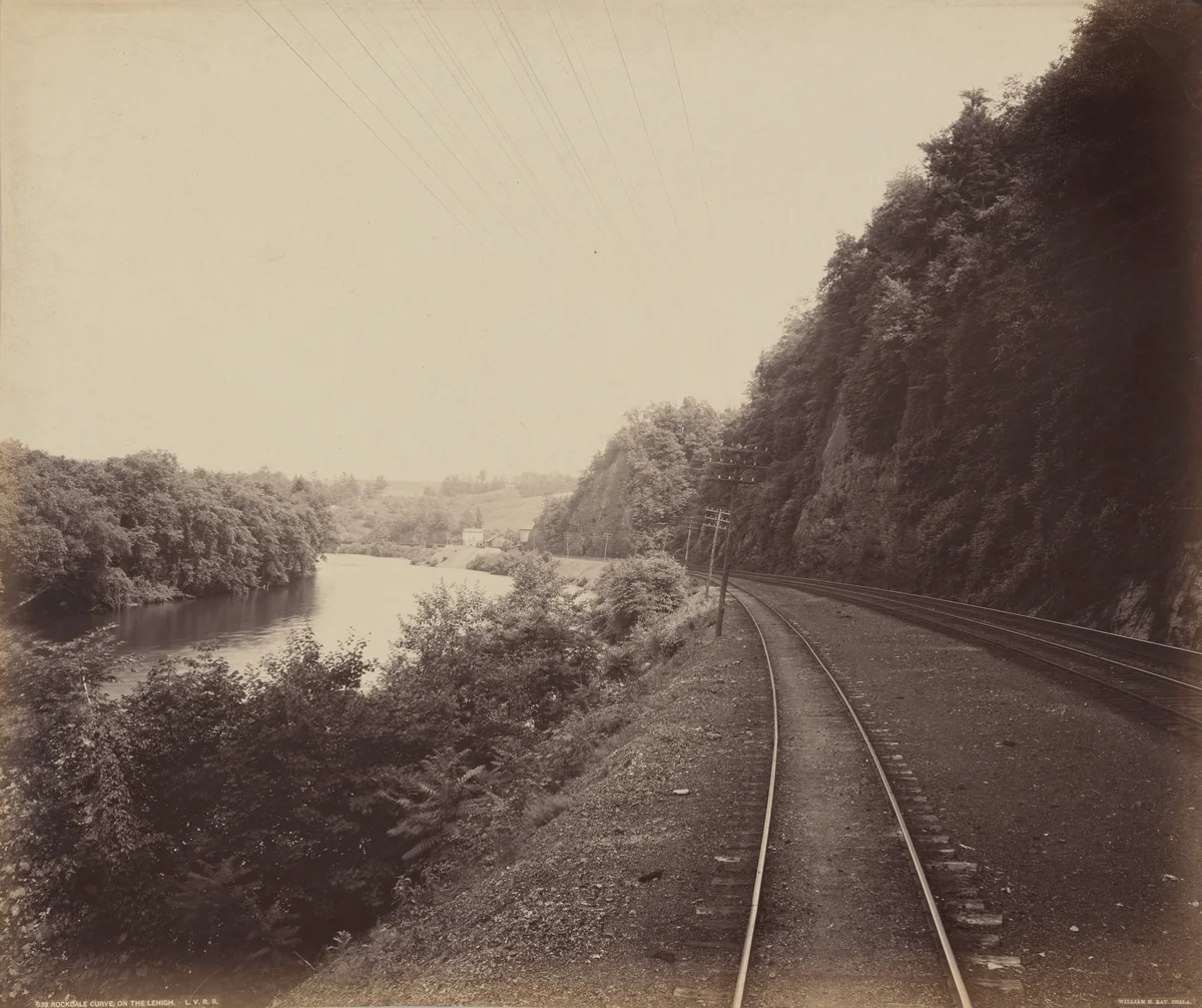 Rockdale Curve, On the Lehigh by William H. Rau, photograph, 1890-1900
