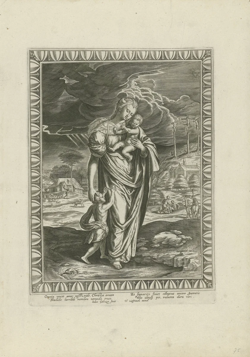 Caritas / Liefde by Unknown, print, 1560-1595
