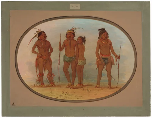 Members of the Botocudo Tribe by George Catlin, painting, 1854-1869