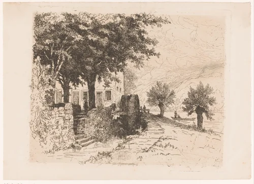 Landschap met watermolen by Maria van Hohenzollern-Sigmaringen, print, 1868-1912