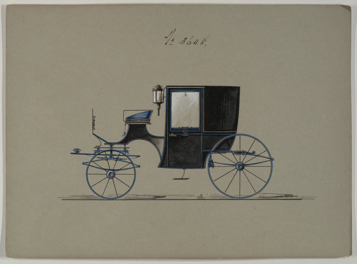Brougham #3608 by Brewster & Co., drawing, 1880