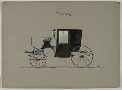 Brougham #3608 by Brewster & Co., drawing, 1880
