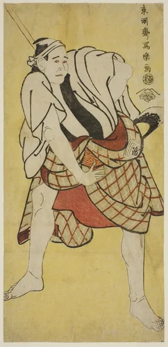 The actor Ichikawa Tomiemon as Inokuma Monbei by Toshusai Sharaku (東洲斎 写楽), print, 1794