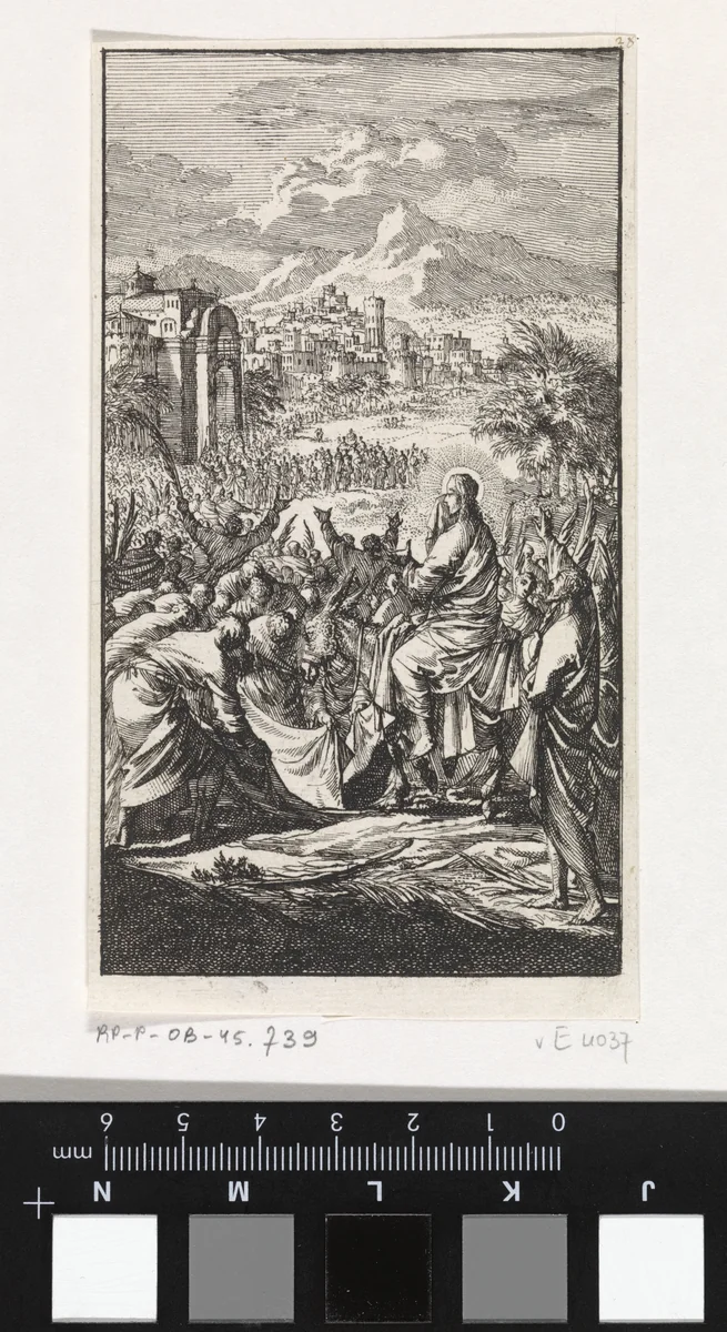 Intocht in Jerusalem by Jan Luyken, print, 1712